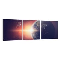 Obraz na płótnie 150x50 - Kosmiczne horyzonty - kosmos, ziemia