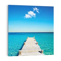 Obraz na płótnie 50x50 - Letnie Morskie Uczucie - morze, pomost