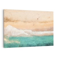 Obraz na płótnie 120x80 - Oczy turkusu - fotografia, plaża