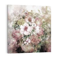 Obraz na płótnie 50x50 - Piękno natury na płótnie - kwiaty, olejne