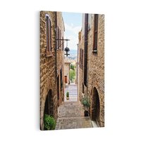 Obraz na płótnie 80x120 - Perspektywa malowniczej uliczki - uliczka, perspektywa