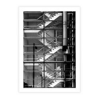Plakat bez ramy 50x70 - Schody do architektonicznej przestrzeni - schody, architektura