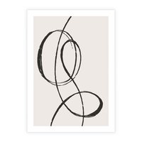 Plakat bez ramy 50x70 - Zaklęte Linie - abstrakcyjne szkicowane linie, minimalizm