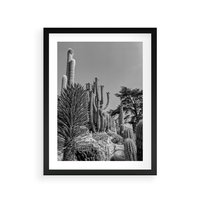 Plakat w ramie 30x40 - Pustynny Klimat - czarno białe zdjecie, pustynia - rama czarna