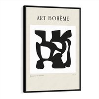 Obraz w ramie 70x100 - Boho Szepty - boho plakat, minimalizm - rama czarna