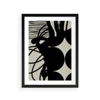 Plakat w ramie 40x50 - Modernistyczne Refleksje - abstrakcja, mroczny klimat - rama czarna