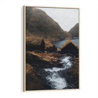 Obraz w ramie 80x120 - Spokój Natury - skandynawski, pejzaż - rama drewno