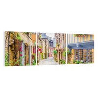 Obraz na płótnie 90x30 - Uliczka w mieście: włoska atmosfera - uliczka, miasto