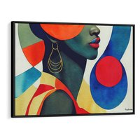 Obraz w ramie 70x50 - Kolory Kobiety - mural, abstrakcja - rama czarna