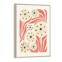 Obraz w ramie 80x120 - Impresje Harmonii - abstrakcyjne kwiaty, rośliny - rama drewno