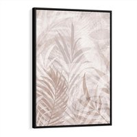 Obraz w ramie 50x70 - Pejzaż zaklętych uczuć - monochromatyczne, w odcieniach beżu - rama czarna