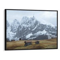 Obraz w ramie 70x50 - Odkryj Ich Urok - góry, skandynawia - rama czarna