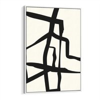 Obraz w ramie 50x70 - Impresje Wymiaru - linie, abstrakcja - rama biała