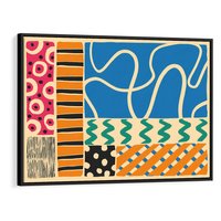 Obraz w ramie 70x50 - Etno Boho - etno ornamenty, boho klimat - rama czarna