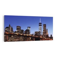 Obraz na płótnie 120x60 - Brooklyn Bridge: Symbol Nowego Jorku - most, Brooklyn