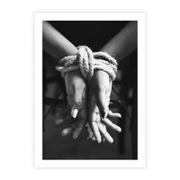 Plakat bez ramy 50x70 - Splątane Uczucia - czarno biała fotografia, artystyczna