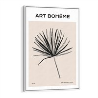 Obraz w ramie 70x100 - Rozkwitające Boho Kształty - boho sztuka, plakat - rama biała