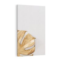 Obraz na płótnie 80x120 - Natury Szlachetność - złote, liście