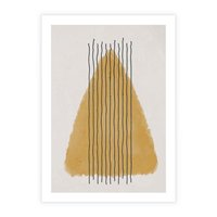 Plakat bez ramy 40x50 - Migocące Impulsy - abstrakcyjna akwarelowa plama, nieregularne kreski