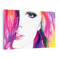 Obraz na płótnie 120x80 - Kobieta Twarz Abstrakcja - kobieta, twarz