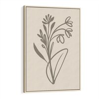 Obraz w ramie 80x120 - Kwiatowe Spektrum - nowoczesny plakat, subtelna sztuka - rama drewno