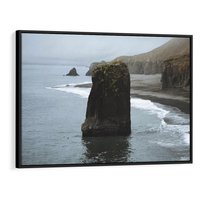 Obraz w ramie 100x70 - Mistyczna Aura - morze, mgła - rama czarna