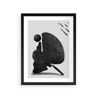 Plakat w ramie 40x50 - Abstrakcyjna Japońska Sztuka - abstrakcja, sztuka japońska - rama czarna