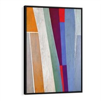 Obraz w ramie 50x70 - Księga Ukrytych Odbić - abstrakcyjne dziwne kształty, olejny obraz - rama czarna