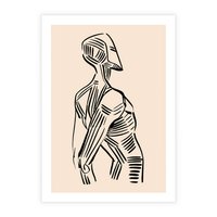 Plakat bez ramy 30x40 - Eksploracja Wizualna - szkic, czarno biały