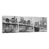 Obraz na płótnie 90x30 - połączenie ikonicznego miasta - most, Nowy Jork