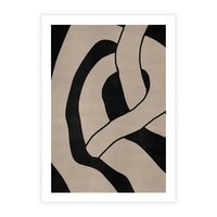 Plakat bez ramy 40x50 - Obce Wariacje - abstrakcyjne linie, mroczny plakat