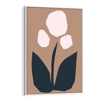 Obraz w ramie 80x120 - Refleksje Boho Przyrody - abstrakcyjny obraz, plakat - rama biała