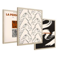 Zestaw obrazy w ramie 40x50 galeria - Plakaty, sztuka, art - rama drewno