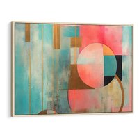 Obraz w ramie 100x70 - Abstrakcyjny Bałagan - abstrakcja, obraz olejny - rama drewno