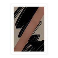 Plakat bez ramy 30x40 - Mroczne Refrakcje - abstrakcja, czarne splatane linie