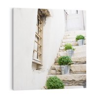 Obraz na płótnie 70x70 - Wznoszące się Marzenia - schody, perspektywa