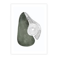 Plakat bez ramy 40x50 - Owocowe Boho Inspiracje - minimalistyczny plakat, gruszka