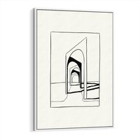 Obraz w ramie 50x70 - Poezja światła i cienia - nowoczesna sztuka, minimalistyczny styl - rama biała