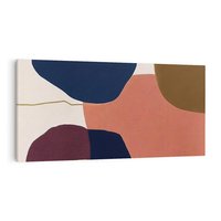 Obraz na płótnie 120x60 - Abstrakt Marsala - nieregularne plamy, kształty