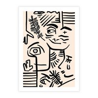 Plakat bez ramy 30x40 - Ekspresyjne Odbicia Współczesności - abstrakcyjna grafika, minimalizm