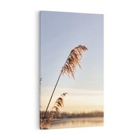 Obraz na płótnie 80x120 - Naturalna Delikatność - trawy, boho