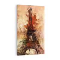 Obraz na płótnie 80x120 - Abstrakcyjna Eiffla - miasto w nowej formie - Eiffla, abstrakcja