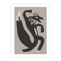 Plakat bez ramy 21x30 - Strukturalne Odbicia Północy - skandynawska sztuka, lis