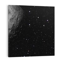 Obraz na płótnie 70x70 - Księżyc kosmiczny - księżyc, kosmos