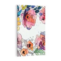 Obraz na płótnie 50x70 - Rozkwitające marzenia - akwarelowe kwiaty, kolory