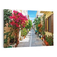 Obraz na płótnie 100x70 - Urok uliczek i miasteczka - Grecja, uliczka