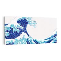 Obraz na płótnie 120x60 - Fala Japandi - wielka fala w Kaganawie, obraz Hokusai