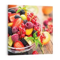 Obraz na płótnie 40x40 - Smakowite Porywy - owoce, jedzenie