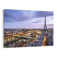Obraz na płótnie 100x70 - Panorama Miasta Świateł - Paryż, panorama