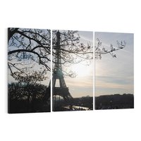 Obraz na płótnie 120x80 - Wieczorny spacer przy Wieży Eiffla - Paryż, Wieża